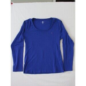 Tommy Hilfiger Long Sleeve Crew Neck Tee Blue Size L